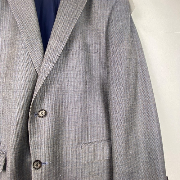 Lauren Ralph Lauren Blazer Men's 42R Blue Gray Silk/wool Plaid Single Breasted - Picture 5 of 15